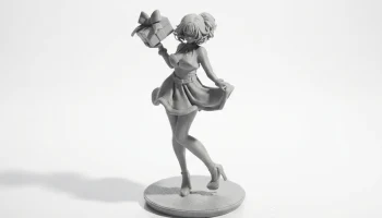 Рождественские подарки Фигурка девушки аниме 3D для печати 1