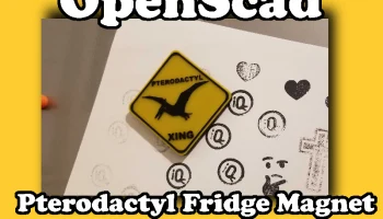 OpenScad Птеродактильный Магнит