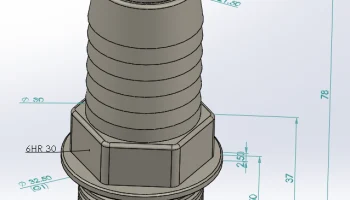 Штуцер для шланга с резьбой G1 1