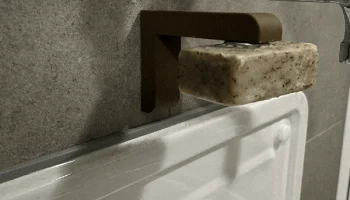 Прямоугольная мыльница с магнитом и клейкой поверхностью....