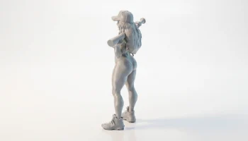 Фигурка девушки-бейсболистки, женский спорт, 3D-печать 4