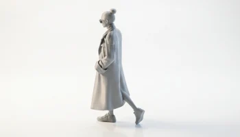 Cool Girl Stylish Female Figurine 3D Printable 4