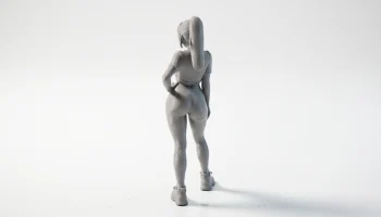 Спортивная фигурка волейболистки 3D для печати
