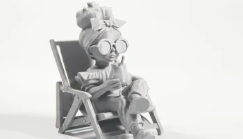 Фигурка девушки, читающей книгу, женский персонаж, 3D-пе... 2