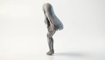 Фигурка девушки аниме женского персонажа для 3D-печати 4