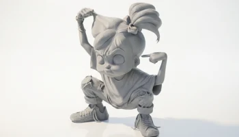 Фигурка персонажа "Злая маленькая девочка" для 3D-печати 1