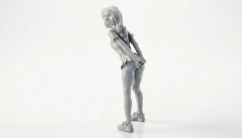 Спортивная фигурка теннисистки женская для 3D-печати 4
