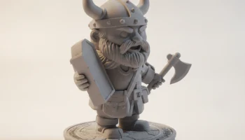 Фигурка Rune Stone Viking Messenger для 3D-печати 3