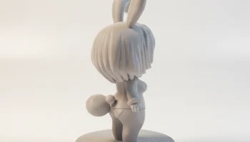 Фигурка аниме-кролика-девочки для 3D-печати 2