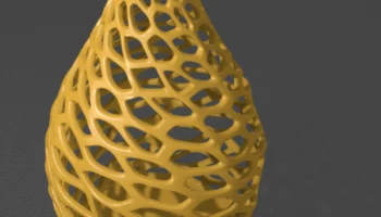 Элегантная решетчатая ваза, распечатанная на 3D-принтере...
