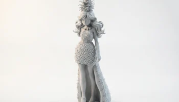 Фэнтезийная фигурка девушки-ананаса, женская, для 3D-печати 1