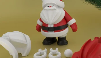 Сборная фигурка Деда-Мороза или Санта Клауса 1