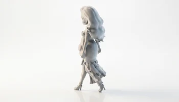Фигурка девушки из авокадо, женский персонаж, 3D-печать 4