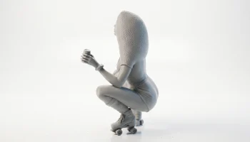 Фигурка девушки на роликах, городской спорт, 3D-печать 4