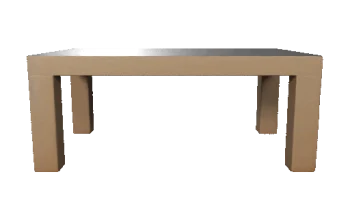 Низкополигональная 3D модель деревянного стола