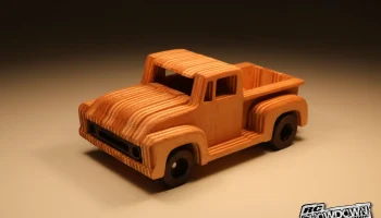 Упрощенная модель Ford F100 1954 года с ЧПУ (с салоном)
