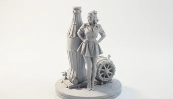 Фигурка девушки в стиле пин-ап в винтажном стиле для 3D-... 1