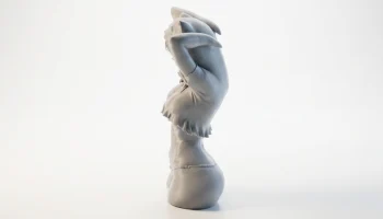 Девушка-кошка, бюст, женская фигура, 3D-печать 4