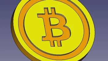 Магнит на холодильник с биткойнами, легкая печать......