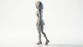 Теннисный наряд, фигурка девушки, женский спорт, 3D-печать 4