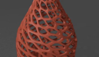 Элегантная решетчатая ваза, распечатанная на 3D-принтере... 2