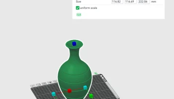 Необычная ваза для цветов - элегантная декоративная 3D-пе... 3