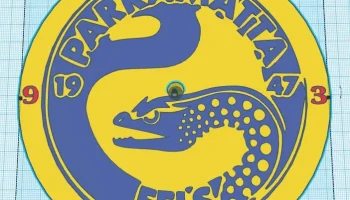 Parramatta Eels Желтые и синие настенные часы Parramatta Eels Желтые и синие настенные часы