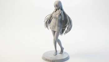Фигурка девушки аниме женского персонажа для 3D-печати 1