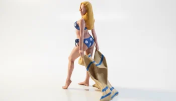 Фигурка девушки на пляже. Женская фигура для 3D-печати.