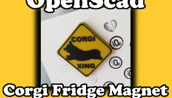 Магнит на холодильник Corgi Crossing