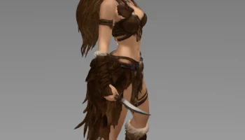 Huntress of the Wild - Savage Hunter RPG Miniature 3