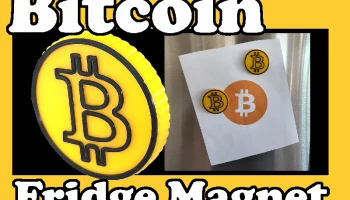 Биткойн-магнит на холодильник