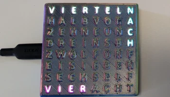 Word clock 8x8 - многоязычный (EN, DE, ES) - полностью н... 3