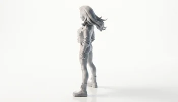 Фигурка злой девушки женского персонажа для 3D-печати 4