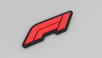 Магнит на холодильник Формулы 1 - контурный логотип F1......