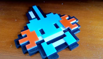 Магнит Mudkip Pixel Art, 4 цвета 3