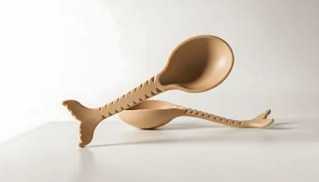 Fin-tastic Feeder: детская ложка "рыбий хвост", напечатан...