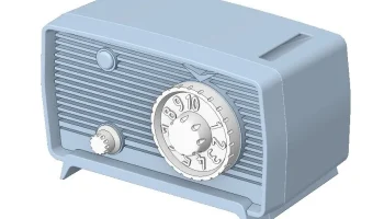 Блок и счетчик лезвий (1956 RCA Victor AM Radio) 3