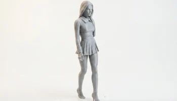 Симпатичная фигурка девушки в стиле чиби 3D для печати