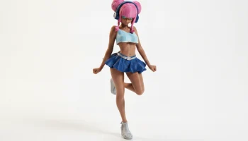 Аниме-фигурка девушки в наушниках, 3D-печать