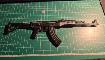 Модель АКМ в масштабе 1/6. Складной приклад. Рабочий цикл