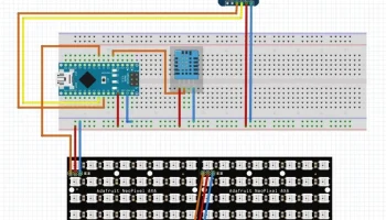 Часы Lego NeoPixel с термометром 5