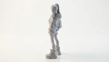 Фигурка девушки-геймера женского персонажа для 3D-печати 4