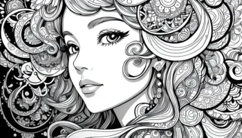 Line Art Girl - принт Hueforge 1