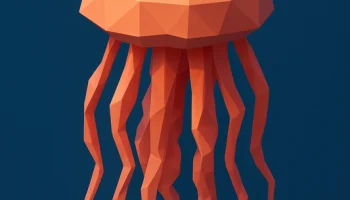 Низкополигональная медуза 1