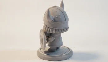 Фигурка Chibi Cute Viking Warrior V2 для 3D-печати 3