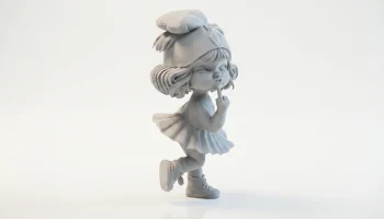 Фигурка девушки FU, женский персонаж, 3D-печать 2