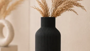 Органическая ребристая ваза Japandi | Том. 92... 2