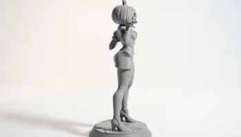 Halloween Beauty Pumpkin Girl Figurine 3D Printable 3