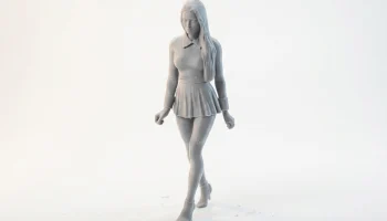Симпатичная фигурка девушки в стиле чиби 3D для печати 1